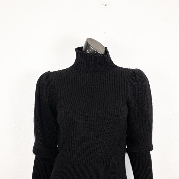 FRAME Women's Wool & Cashmere Puff Sleeve Turtleneck Sweater sz Small - Picture 5 of 10